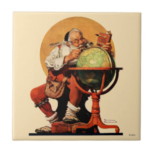 Santa at the Globe Tile