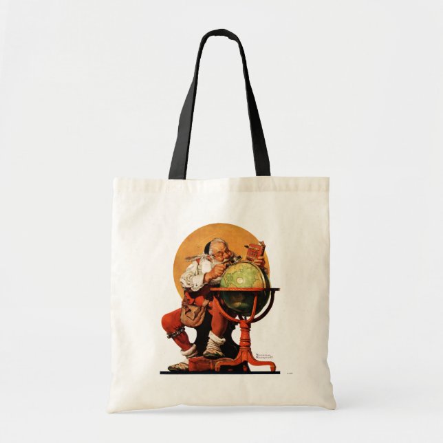 Santa at the Globe Tote Bag (Front)