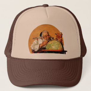 Santa at the Globe Trucker Hat