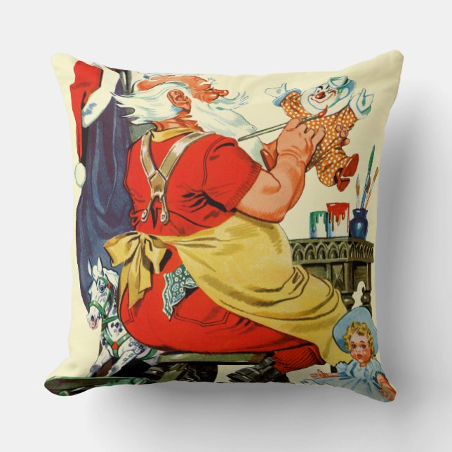 Santa at Work Cushion (Front)