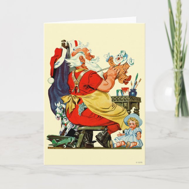 Santa at Work Holiday Card (Front)
