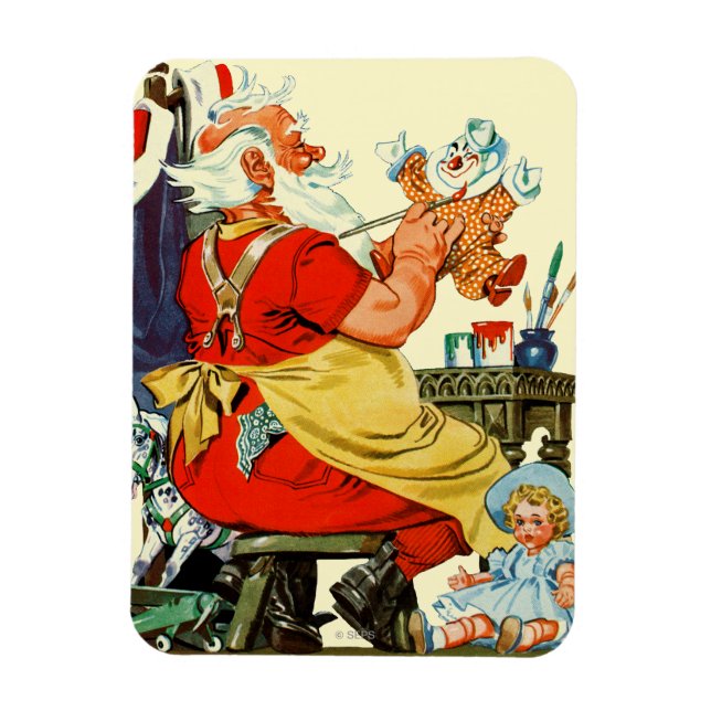 Santa at Work Magnet (Vertical)