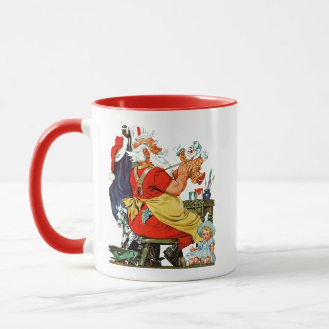 Santa at Work Mug (Left)