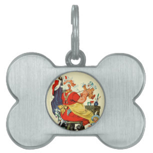 Santa at Work Pet ID Tag