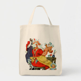 Santa at Work Tote Bag