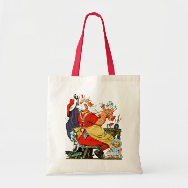 Santa at Work Tote Bag (Front)