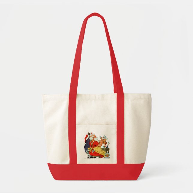 Santa at Work Tote Bag (Front)