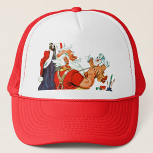 Santa at Work Trucker Hat