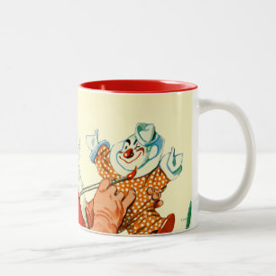Santa at Work Two-Tone Coffee Mug