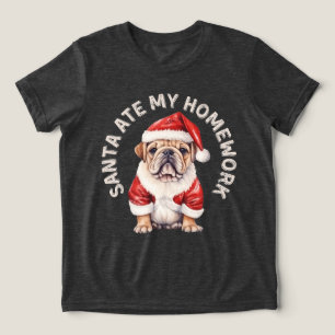 Santa Ate My Homework Tri-Blend Shirt