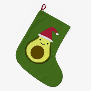 Santa Avocado Christmas Stocking