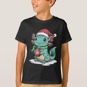Santa Axolotl Animal Lover Winter Vibe Christmas P T-Shirt