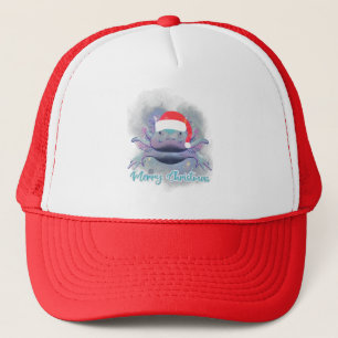 Santa Axolotl - Space Christmas Design Trucker Hat