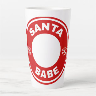 Santa Babe Custom Personalise Melanin Christmas  Latte Mug