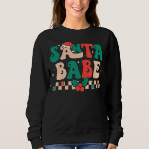 Santa Babe Groovy Retro Christmas Xmas Holiday Boy Sweatshirt