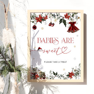Santa Baby Babies are Sweet Poster