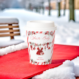 Santa Baby Baby Clothes Girl Baby Shower Paper Cups
