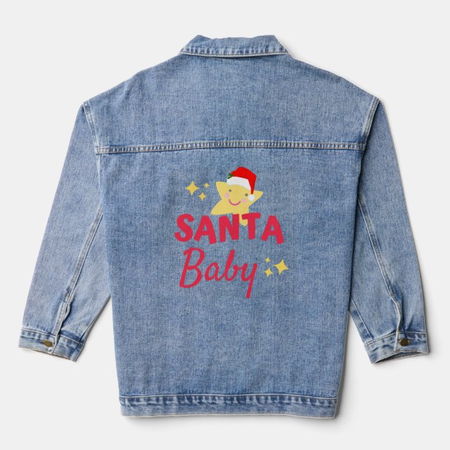Santa baby baby denim jacket (Back)