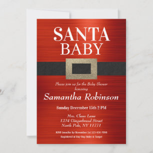 Santa Baby Baby Shower Christmas Gender Neutral Invitation