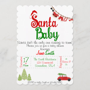 Santa Baby Baby Shower Invitation