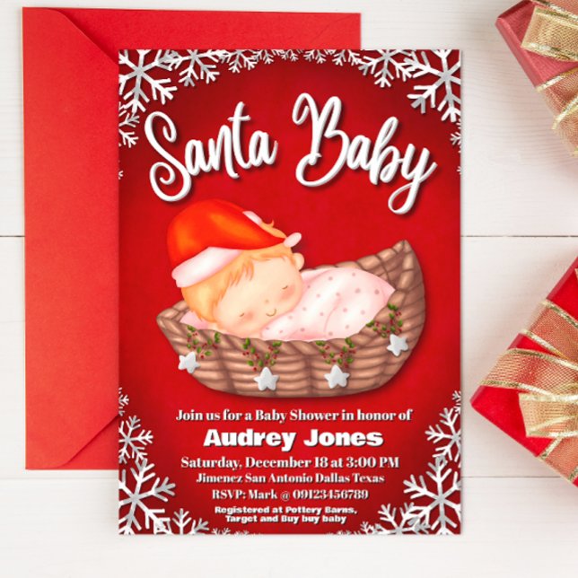 Santa Baby - Baby Shower Invitation (Santa Baby - Baby Shower Invitation)
