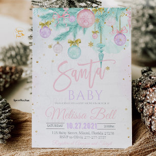 Santa Baby Baby Shower Invitation