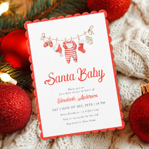 Santa Baby Baby Shower Invitation