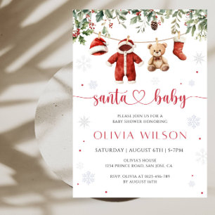 Santa Baby Baby Shower Party Invitation