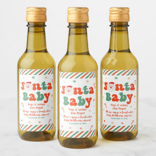Santa Baby Baby Shower  Wine Label
