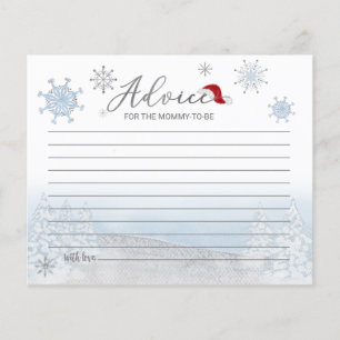 Santa Baby Budget Baby Shower Advice Cards