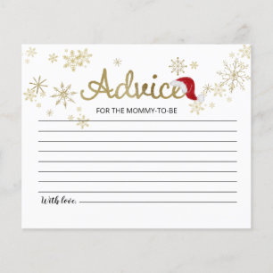 Santa Baby Budget Baby Shower Advice Cards