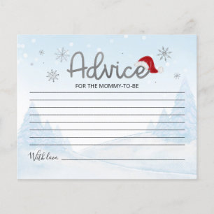 Santa Baby Budget Baby Shower Advice Cards
