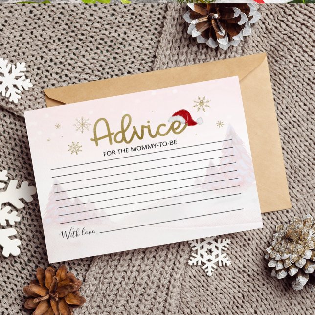 Santa Baby Budget Baby Shower Advice Cards (Creator Uploaded)