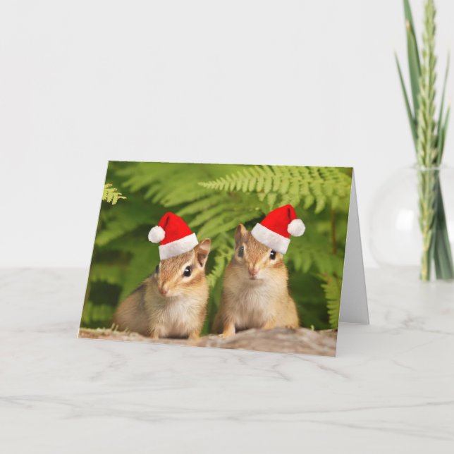 Santa Baby Chipmunks Card (Front)