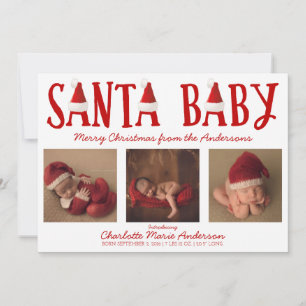 Santa Baby Christmas Baby Announcement