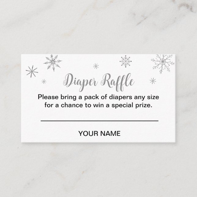 Santa Baby Christmas Baby Diaper Raffle Enclosure  (Front)