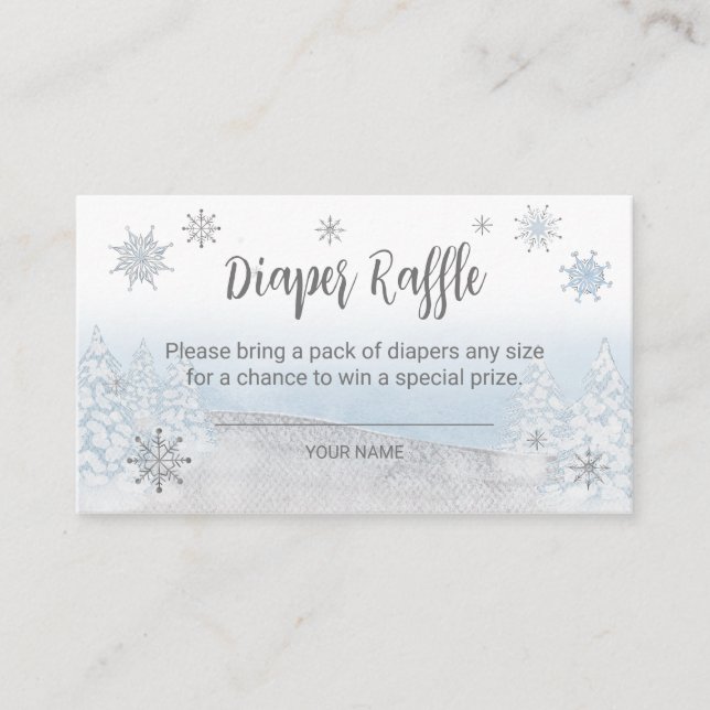 Santa Baby Christmas Baby Diaper Raffle Enclosure  (Front)