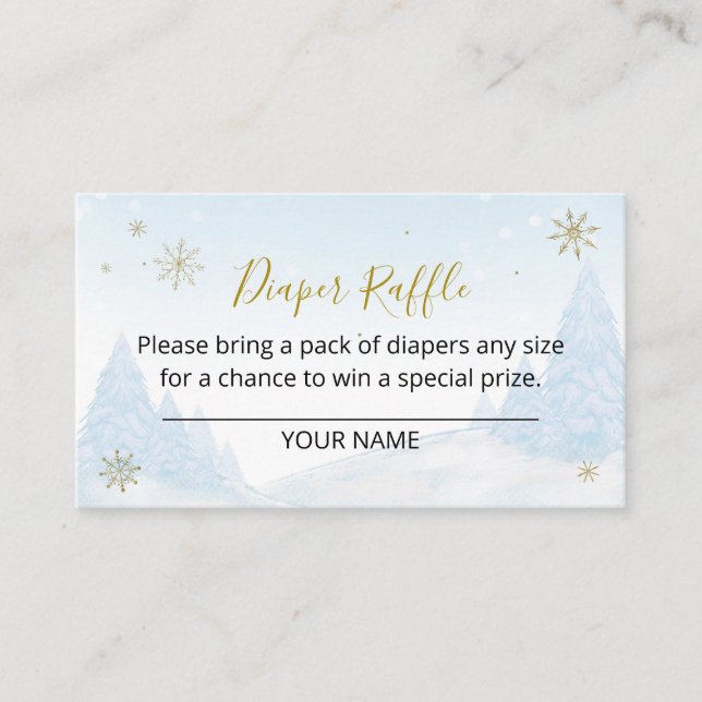 Santa Baby Christmas Baby Diaper Raffle Enclosure Card (Front)