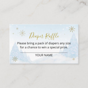 Santa Baby Christmas Baby Diaper Raffle Enclosure Card