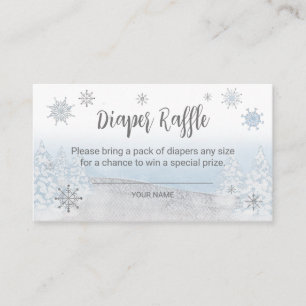 Santa Baby Christmas Baby Diaper Raffle Enclosure  Card