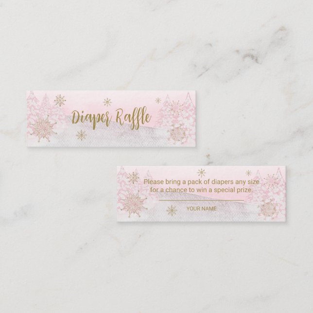 Santa Baby Christmas Baby Diaper Raffle Mini Business Card (Front/Back)