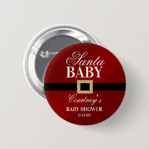 Santa Baby   Christmas Baby Shower 6 Cm Round Badge