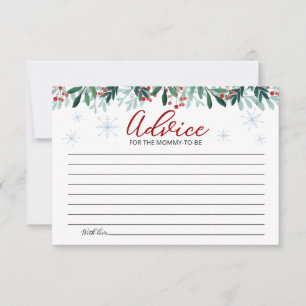 Santa Baby Christmas Baby Shower Advice Cards