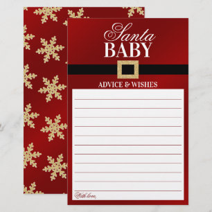 Santa Baby Christmas Baby Shower Advice & Wishes