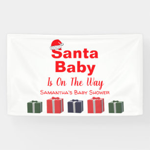 Santa Baby Christmas Baby Shower Banner