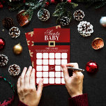 Santa Baby | Christmas Baby Shower Bingo<br><div class="desc">These bingo cards are perfect for anyone having a baby shower this Christmas time. Simply include these bingo cards when you send out your matching baby shower invitations, your guests can then fill out each square with any gift they think the baby will receive at the shower, five in any...</div>