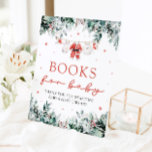 Santa Baby Christmas Baby Shower Books for Baby Pedestal Sign<br><div class="desc">Encourage guests to bring a cherished story with our Santa Baby Christmas Clothesline Baby Shower Books for Baby Sign! This sweet design features adorable Santa-themed baby clothes hanging on a festive clothesline, perfect for a holiday-inspired baby shower. The sign invites guests to bring a book instead of a card, creating...</div>