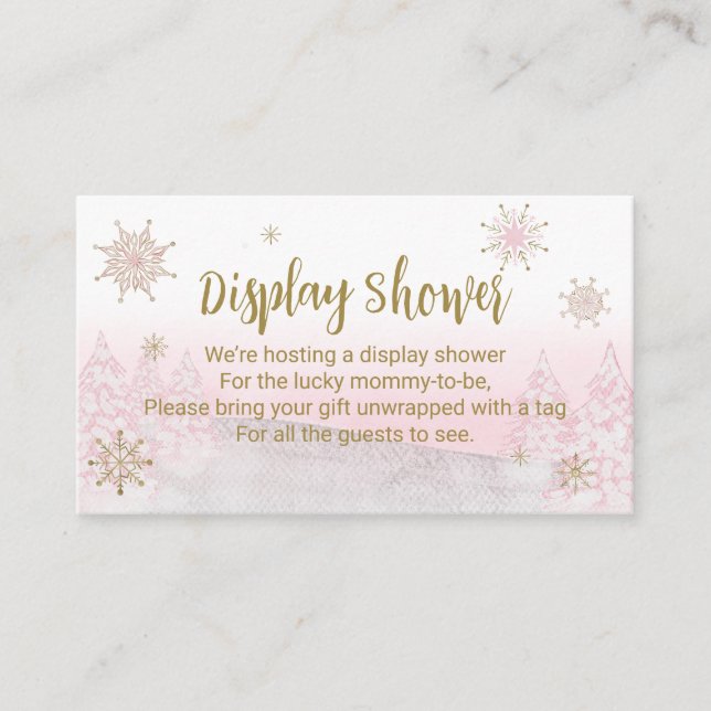 Santa Baby Christmas Baby Shower Display Shower  E Enclosure Card (Front)