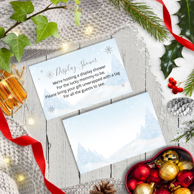 Santa Baby Christmas Baby Shower Display Shower En Enclosure Card (Creator Uploaded)