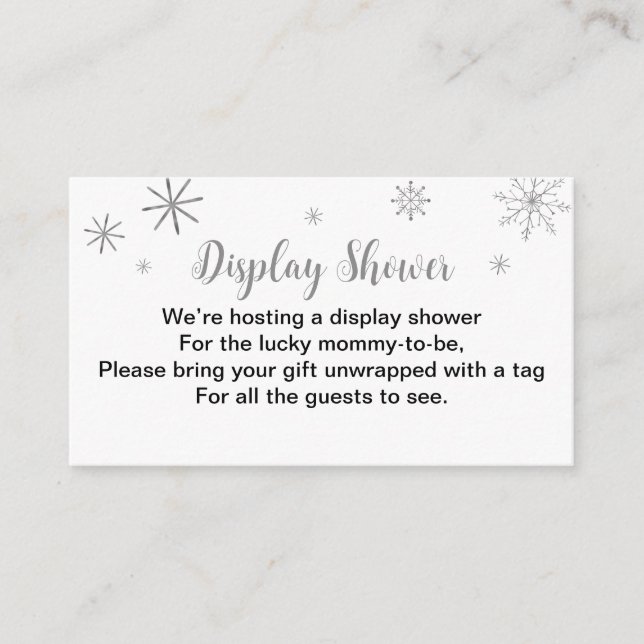 Santa Baby Christmas Baby Shower Display Shower En Enclosure Card (Front)